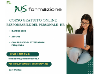 RESPONSABILE DEL PERSONALE hr - corso gratuito on line HR