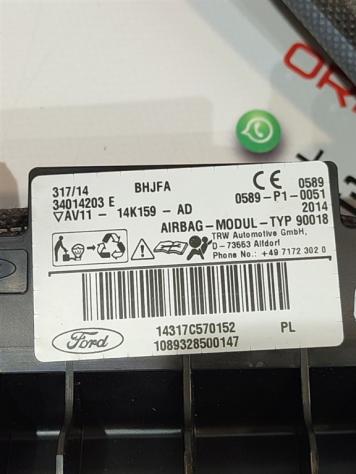 AIRBAG A TENDINA LATERALE PASSEGGERO FORD B - Max Berlina AV11-14K159-AD RTJC (12) - Foto 2