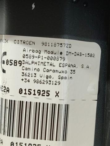 AIRBAG VOLANTE CITROEN C3 AirCross 981187572D YH01 (17) - Foto 5