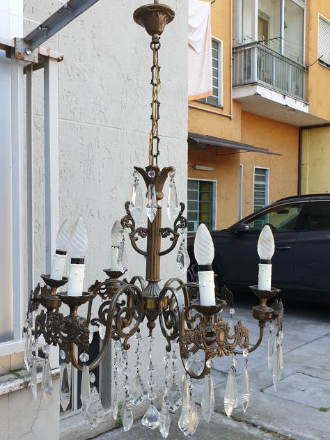 LAMPADARIO e 2 ABAT JOUR, VINTAGE. - Foto 2