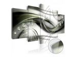 Quadro Verde Con Sfere Lucenti Vetro Acrilico 100x50 e 200x100