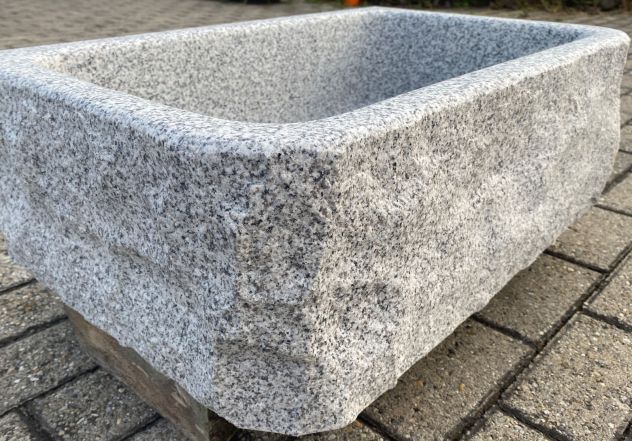 Lavello lavandino per cucina in pietra granito grigio 60 cm - Foto 2
