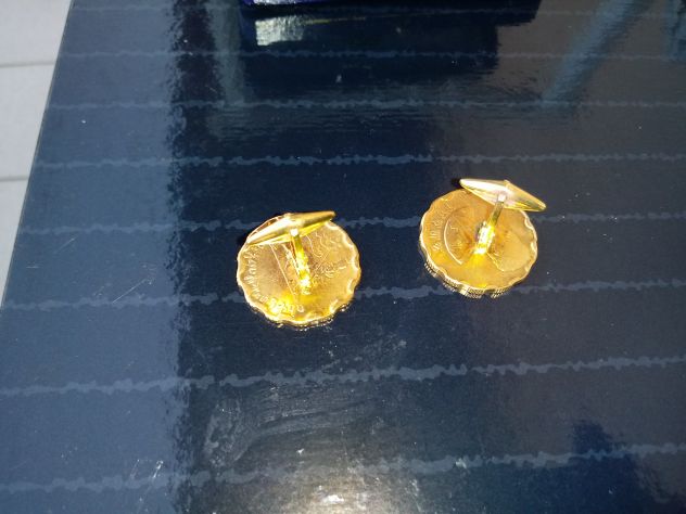Gemelli per camicia uomo in bagno d'oro a Bergamo - Foto 4
