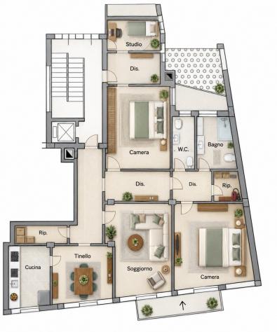 Quadrilocale in vendita a Rimini