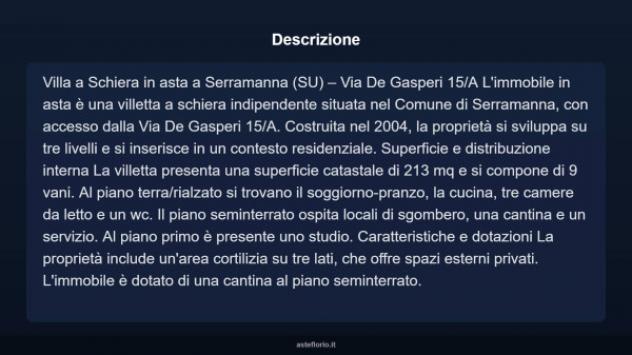 Immobile in asta di 213 m² in vendita a Serramanna - Foto 3