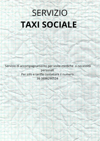 Servizio taxi sociale