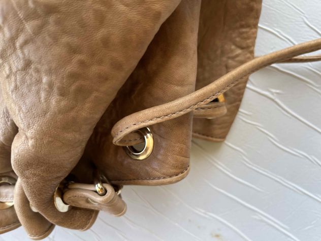 MCM borsa donna in pelle martellata naturale - Foto 9