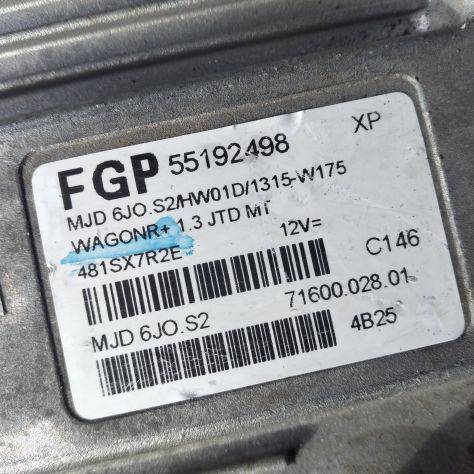 ECU Suzuki Wagon R + 1.3 DDiS II FGP 55192498 MJD 6JO.S2 Centralina motore Suz - Foto 5