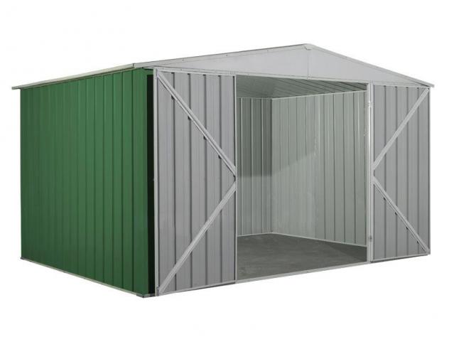 Box prefabbricato, casetta da giardino in lamiera zincata. Capanno deposito attrezzi in Acciaio Zincato 3.60 x 2.60 m x h2.12 m - 130 KG - 9,36 MQ - V - Foto 3