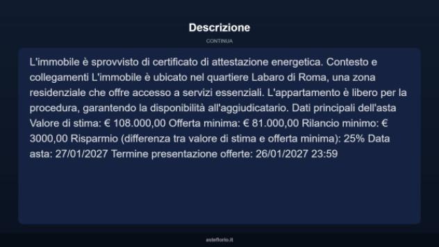 Immobile in asta di 83 m² in vendita a Roma - Foto 4
