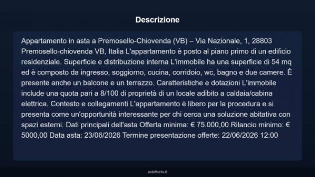 Immobile in asta di 54 m² in vendita a Premosello-Chiovenda - Foto 3