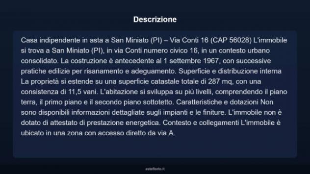 Immobile in asta di 287 m² con più di 5 locali in vendita a San Miniato - Foto 17