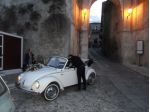 Noleggio bellissimo maggiolino cabrio bianco matrimoni Reggio Calabria