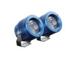Fari ausiliari a led 12V coppia per moto blu neri O Lux