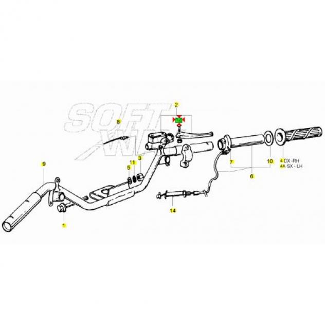 Leva freno per scooter Piaggio Zip NRG Hexagon 564678 - Foto 3