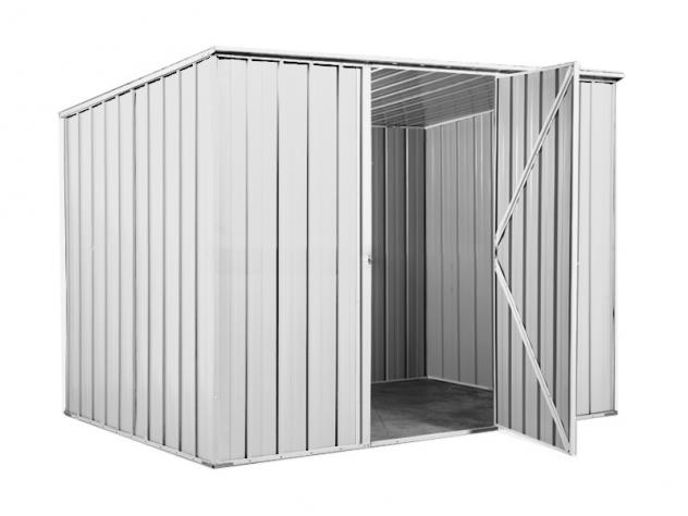 Box prefabbricato, casetta da giardino in lamiera zincata. Capanno deposito attrezzi in Acciaio Zincato 2.60 x 1.85 m x h1.92 m - Peso 85 KG – 4,81 me - Foto 3