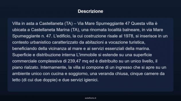 Immobile in asta di 239 m² con più di 5 locali in vendita a Castellaneta - Foto 3