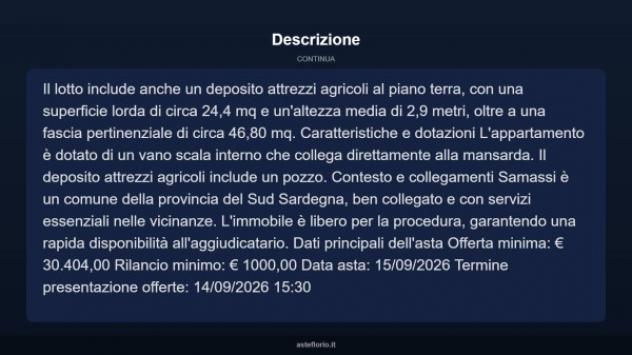 Immobile in asta di 177 m² con più di 5 locali in vendita a Samassi - Foto 9