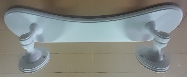 Mensola legno Curva laccata Bianca opaco Nuova completa - Foto 6