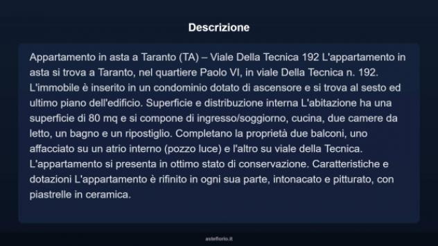 Immobile in asta di 80 m² in vendita a Taranto - Foto 17