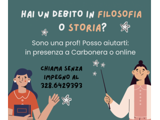 Ripetizioni di Filosofia e Storia per recupero debiti