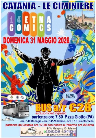 PULLMAN per ETNACOMICS da Palermo : €28
