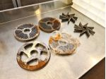 piastre e coltelli Ø20cm per tritacarne usati