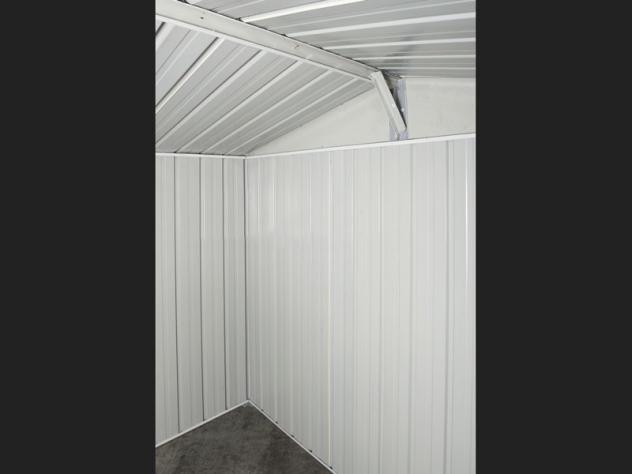 Box in Acciaio Zincato Casetta da Giardino in Lamiera 2.75 x 1.75 m x h2.12 m - 87 KG – 4.81 metri quadri - LEGNO - Foto 5
