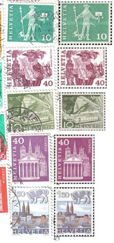 A149 - RARA VARITA' DI FRANCOBOLLI SVIZZERA