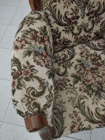 POLTRONA DA CAMERA STILE LUIGI VINTAGE 73X70 H40 TOT. 105 - Foto 3