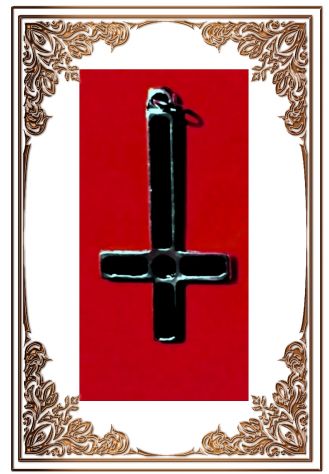 CIONDOLO ESOTERICO GOTICO *SMALTATO NERO* NUOVO