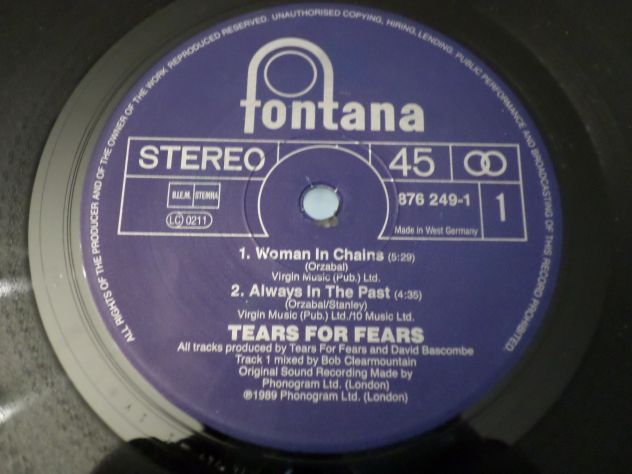 TEARS FOR FEARS Sowing The Seeds Of Love - Maxi 7'' / 45 rpm 1° St. 1989 UK LP - Foto 3