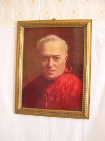 Quadro antico Cardinal Ferrari, cornice in oro, periodo 900 - Foto 5