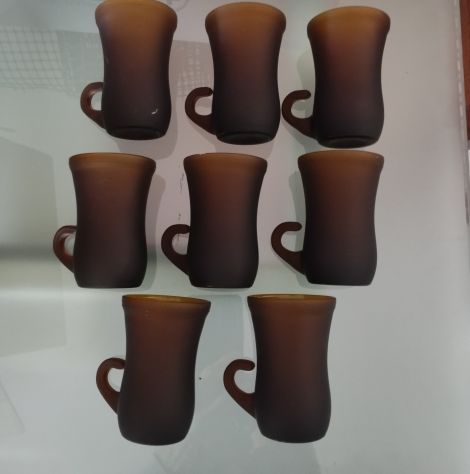 8 BICCHIERI MOKA GALA CAFFE' VETRO AMBRATO - Foto 4