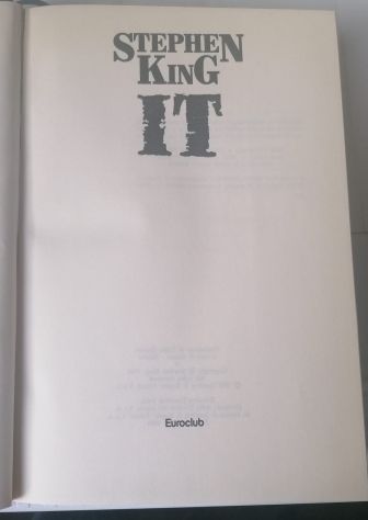 IT, STEPHEN KING, Prima edizione 1988. - Foto 3