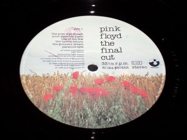 PINK FLOYD - The Final Cut - LP / 33 giri 1° Stampa 1983 Italy Harvest - Foto 3