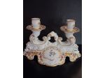 Schumann Arzberg  Bavaria   Candelabro  a due  bracci in porcellana  con