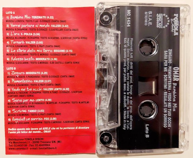 Mc Musicassetta Omar Codazzi Bambina mia La voce del cuore Italy liscio folk, - Foto 3