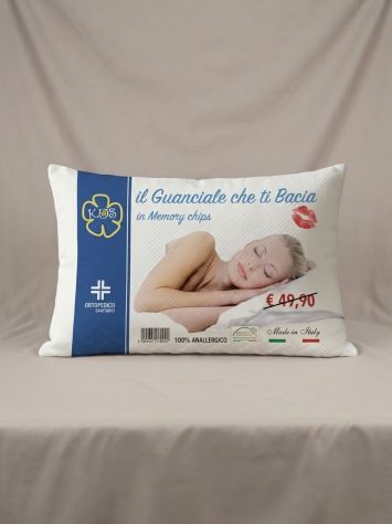Coppia Cuscini Guanciali Memory Foam "Kios" 100% - Foto 3