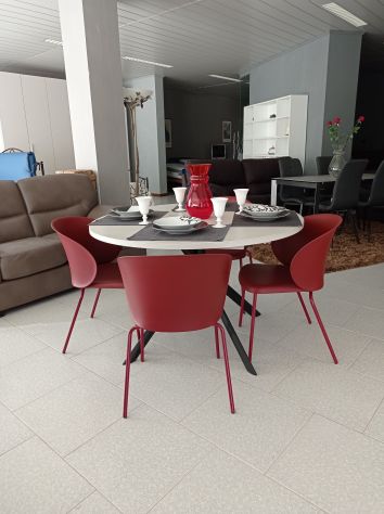 Tavolo rotondo allungabile piano in ceramica - Foto 8