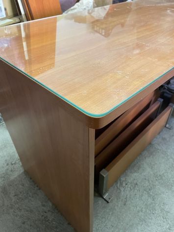 SCRIVANIA IN LAMINATO NOCE - Foto 2