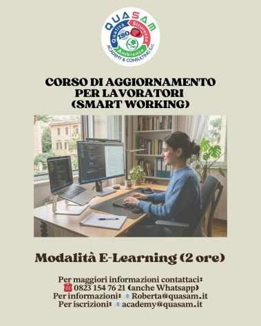 CORSO DI AGGIORNAMENTO PER LAVORATORI (SMART WORKING)