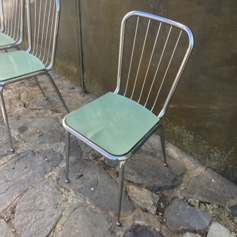 SEDIE VINTAGE ANNI 60 TUBOLARE CROMATO - Foto 8