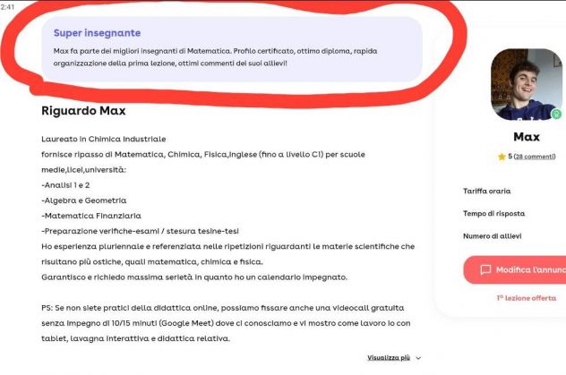 Ripetizioni & lezioni private Esami,Verifiche matematica,chimica,fisica - Foto 4