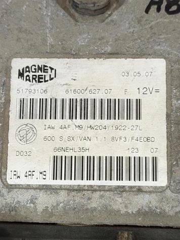 CENTRALINA MOTORE FIAT Seicento /600 51793106 IAW4AFM9 187A1000 benzina 1108 (0510) - Foto 2