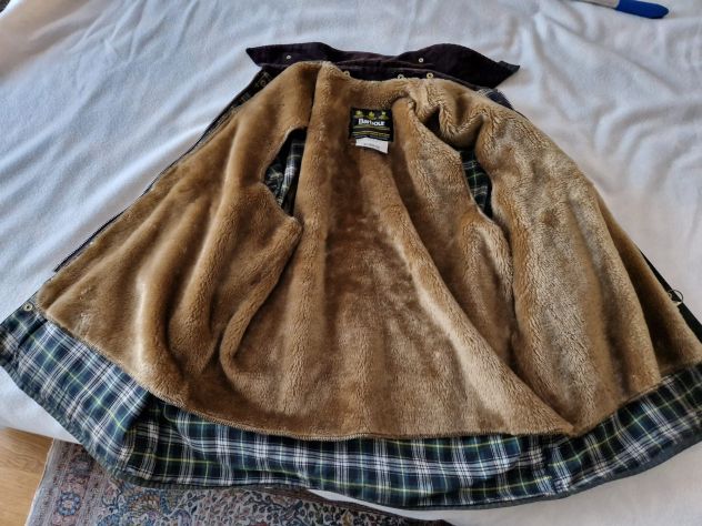 Barbour Beaufort verde ORIGINALE + pelliccia come NUOVO e cerato! - Foto 3