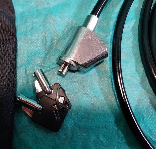Cavo sicurezza per computer con due chiavi, lunghezza 1,80 metri. - Foto 2