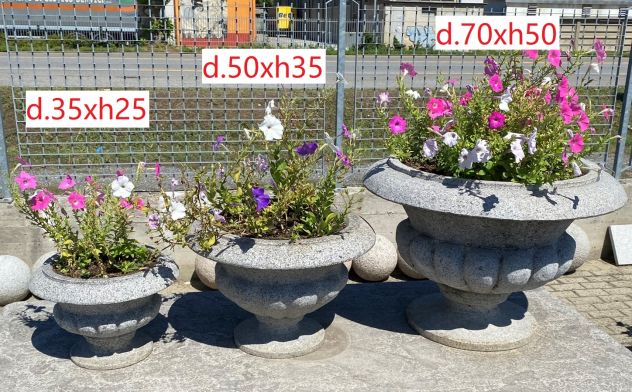 Vaso Cimiteriale Porta Fiori In Vero Granito - Foto 8