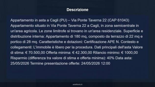 Immobile in asta di 180 m² con più di 5 locali in vendita a Cagli - Foto 6