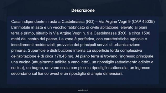 Immobile in asta di 190 m² con più di 5 locali e box auto in vendita a Castelmassa - Foto 9